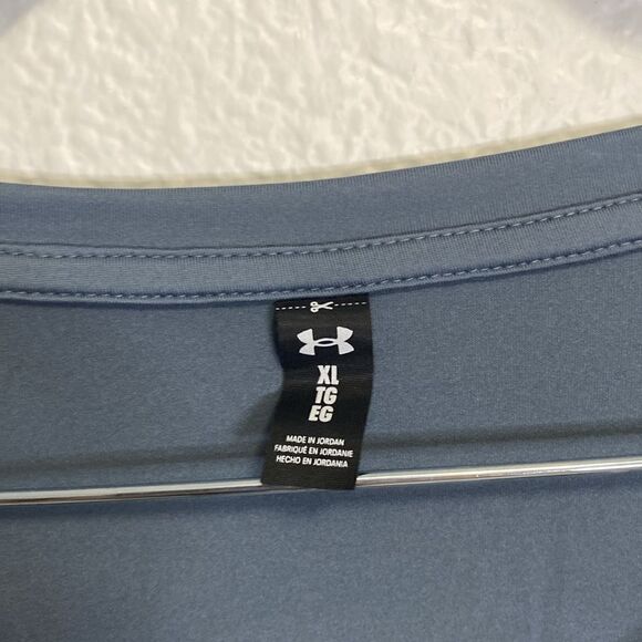 Womens under armor movement v-neck Long sleeves cropped size XL blue gray - Picture 2 of 6